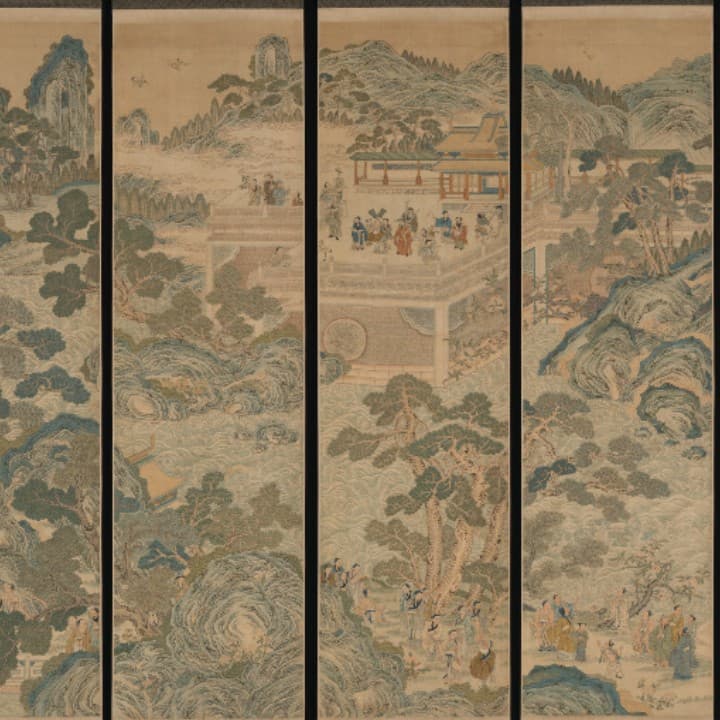 Scroll painting panels
